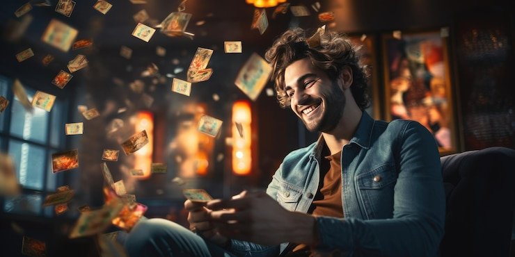 Antarmuka permainan slot Liburan Bali dengan tema tropis